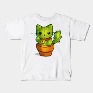 Cat-tus can be cute Kids T-Shirt